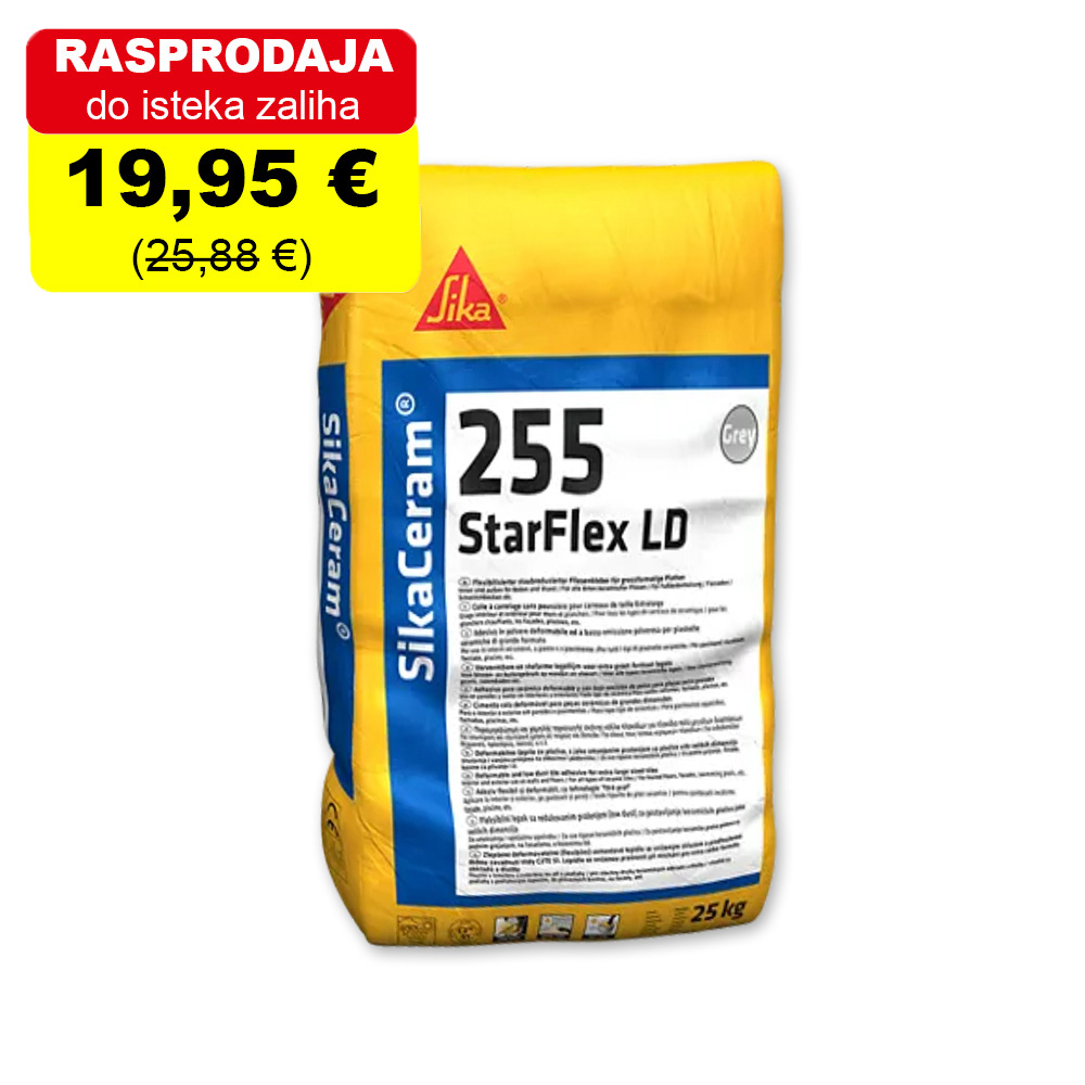 LJEPILO ZA PL.FLEX SIKA CERAM 255 STARFLEX LD BIJELI 25KG
